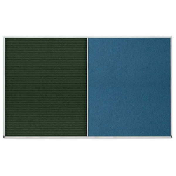 Triple Door Radius Corkboard, 72"x48", Sat, UV70055RC-SATIN-FORBO